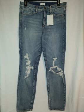 Sneak Peek Distressed Light Blue Skinny Jeans NWT